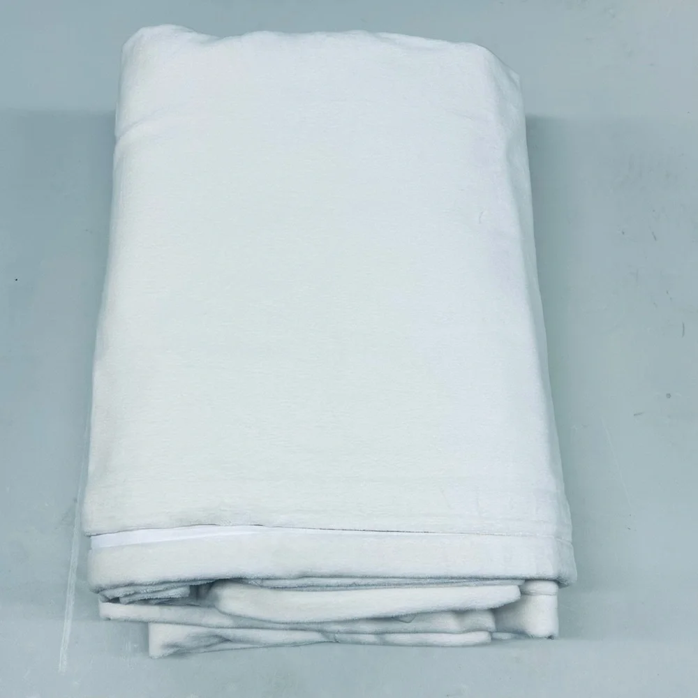 NWT/NWOT QUINCE Set Of 2 48x84 Cotton Velvet Curtains Ivory 7824 - Picture 9 of 10